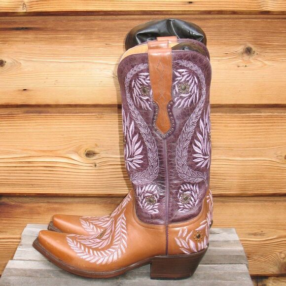 Lucchese Embroidered Cowboy Boots - Picture 2 of 10